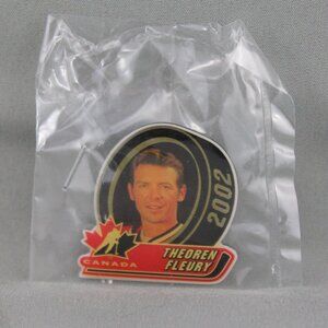 Team Canada Hockey Pin - 2002 Olympic Pin Theoron Fluery - Celluloid Pin